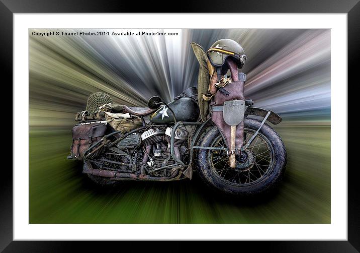 1942 Harley Davidson  Framed Mounted Print by Thanet Photos