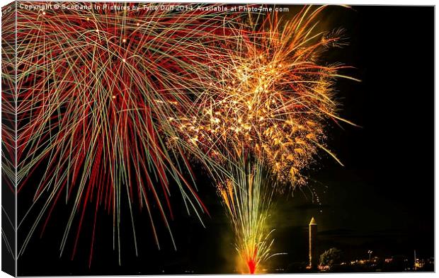 Viking Festival Fireworks at Largs Canvas Print by Tylie Duff Photo Art