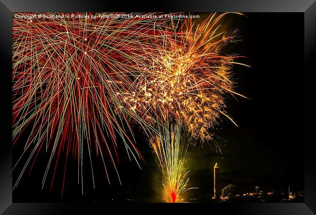  Viking Festival Fireworks at Largs Framed Print by Tylie Duff Photo Art