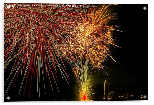  Viking Festival Fireworks at Largs Acrylic by Tylie Duff Photo Art