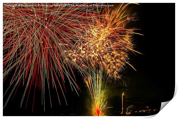  Viking Festival Fireworks at Largs Print by Tylie Duff Photo Art