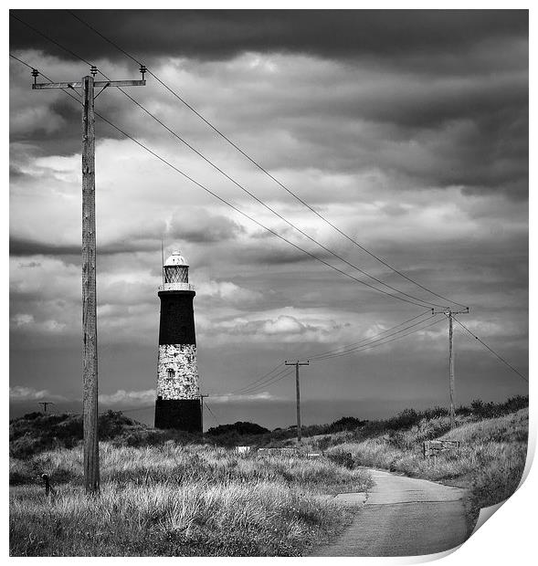 Spurn Point lighthouse Print by Paul Davis