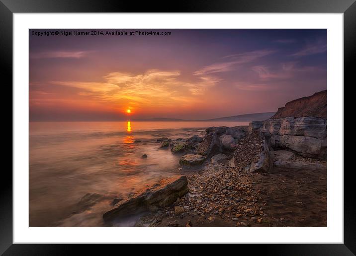 Hanover Point Sunset Framed Mounted Print by Wight Landscapes
