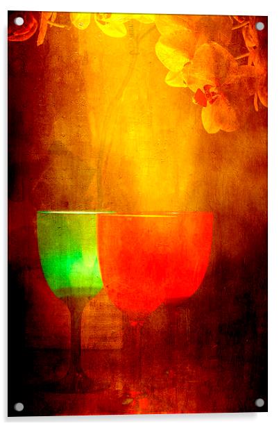Light Filled Wine Acrylic by Brian Roscorla