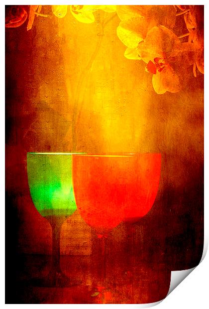 Light Filled Wine Print by Brian Roscorla