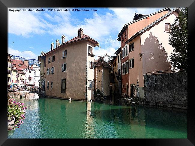  Annecy- France. Framed Print by Lilian Marshall