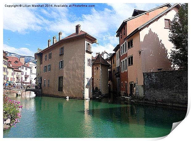  Annecy- France. Print by Lilian Marshall