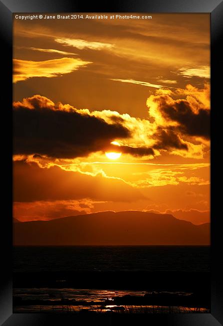  Golden Sunset Framed Print by Jane Braat