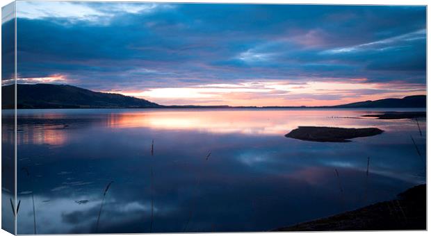  Sunrise on Loch Leven Canvas Print by Stuart Jack