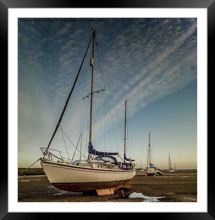  High and Dry Framed Mounted Print by Simon Gray
