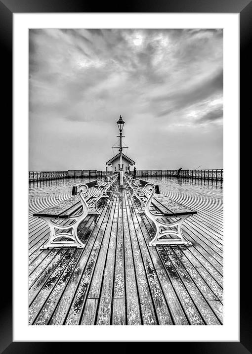 Penarth Pier 3 Black and White Framed Mounted Print by Steve Purnell