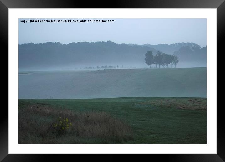 Misty September Morning On The Surrey Hills Framed Mounted Print by Fabrizio Malisan