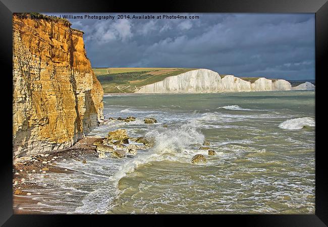  The Seven Sisters From Hope Gap Framed Print by Colin Williams Photography