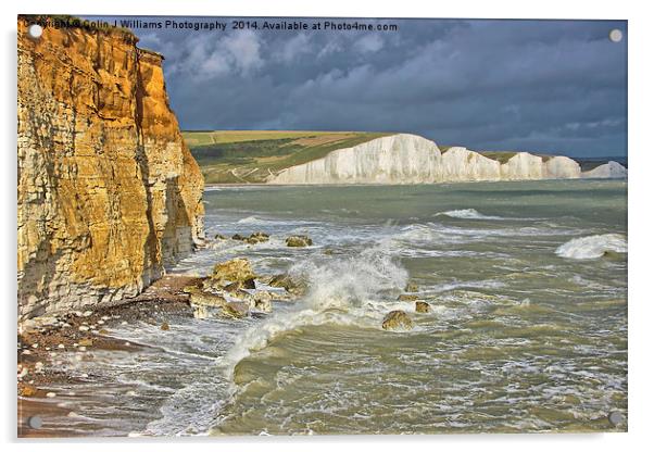  The Seven Sisters From Hope Gap Acrylic by Colin Williams Photography