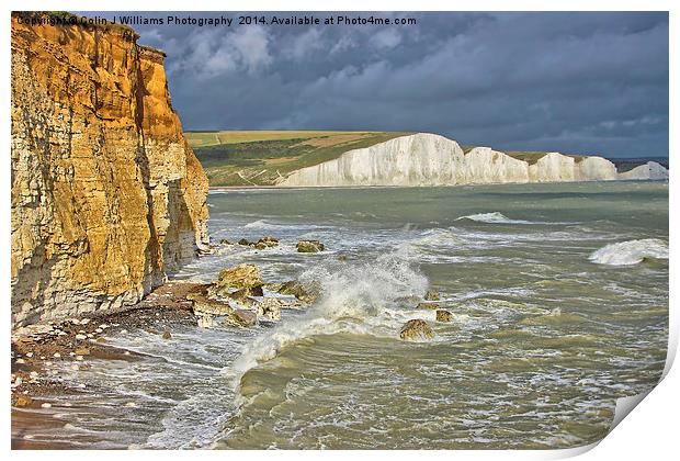  The Seven Sisters From Hope Gap Print by Colin Williams Photography