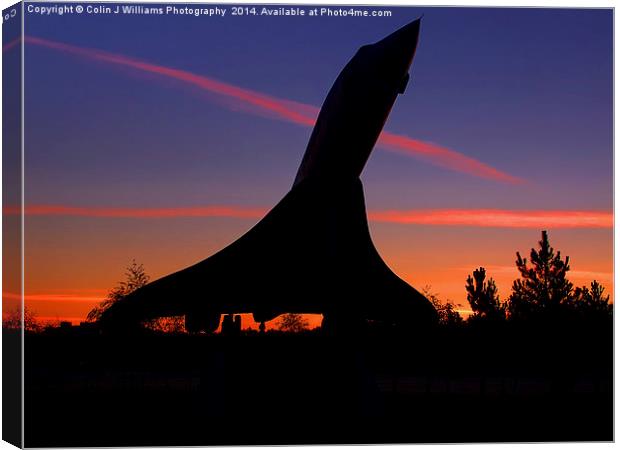  Concorde Sunrise 1 - Brooklands Canvas Print by Colin Williams Photography