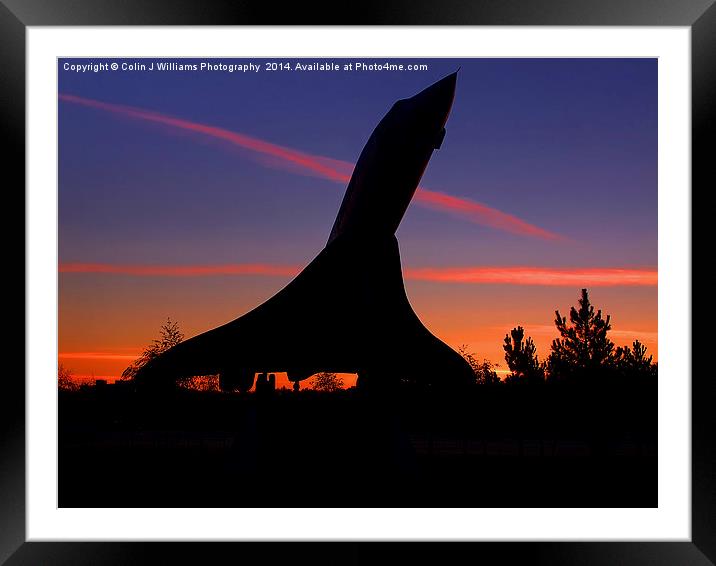 Concorde Sunrise 1 - Brooklands Framed Mounted Print by Colin Williams Photography