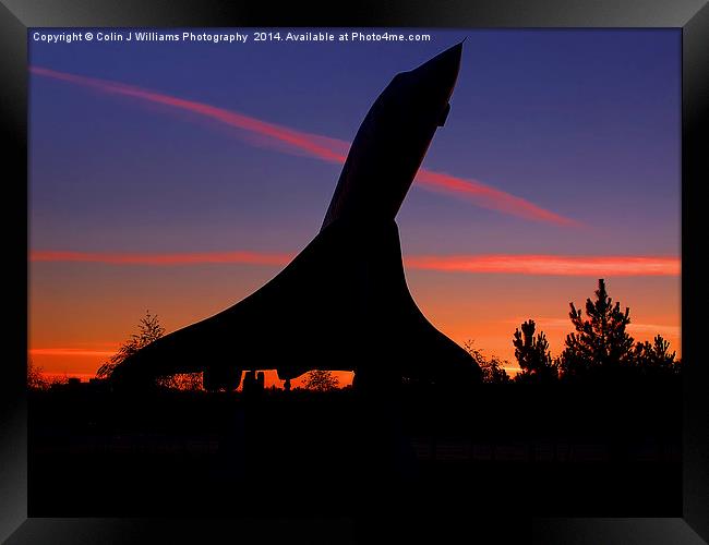  Concorde Sunrise 1 - Brooklands Framed Print by Colin Williams Photography