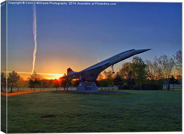  Concorde Sunrise 4 - Brooklands Canvas Print by Colin Williams Photography