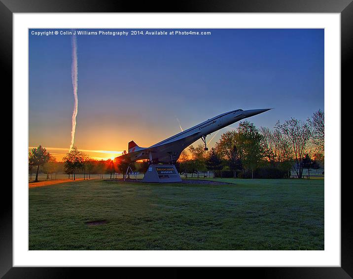  Concorde Sunrise 4 - Brooklands Framed Mounted Print by Colin Williams Photography