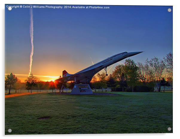  Concorde Sunrise 4 - Brooklands Acrylic by Colin Williams Photography