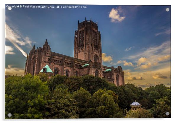 Liverpool Anglican Cathedral Acrylic by Paul Madden
