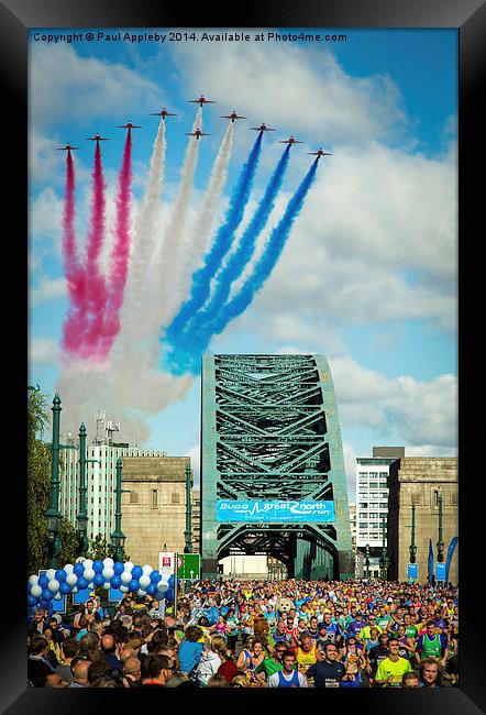  Red Arrows and the Great North Run 2014 Framed Print by Paul Appleby