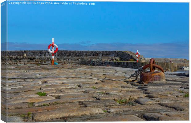  Portsoy Cobles, Rope, Rust and Red Canvas Print by Bill Buchan
