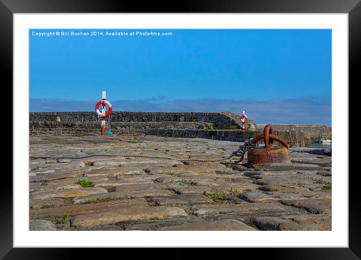  Portsoy Cobles, Rope, Rust and Red Framed Mounted Print by Bill Buchan