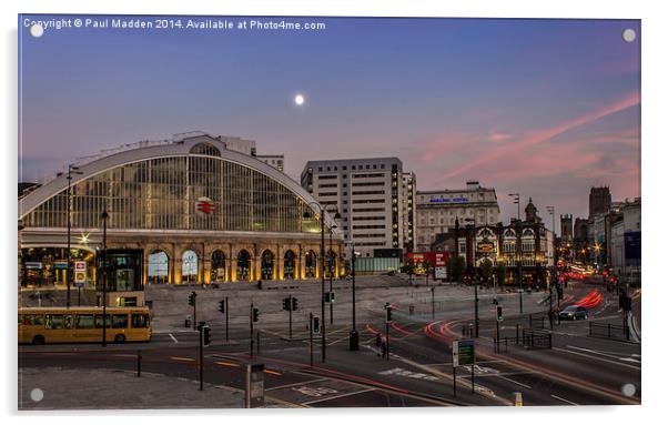 Lime Street Station Acrylic by Paul Madden