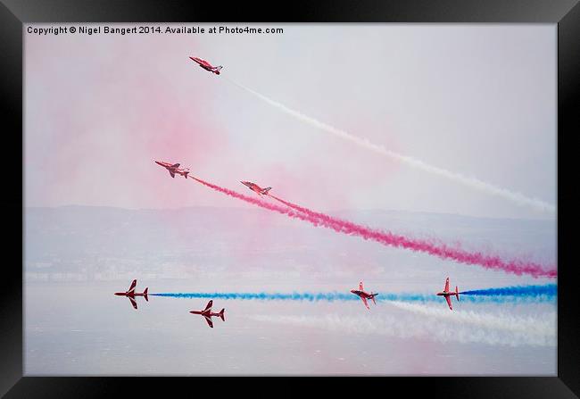  The Red Arrows Framed Print by Nigel Bangert