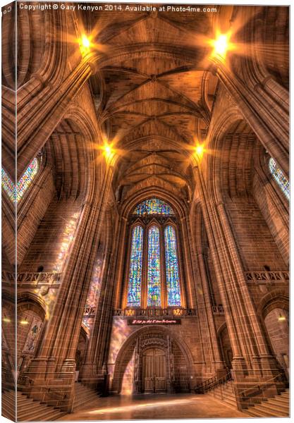   Liverpool Cathedral Interior Canvas Print by Gary Kenyon