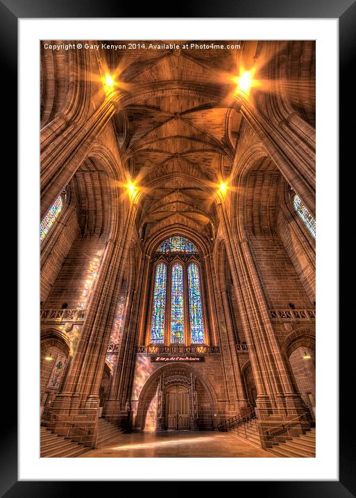   Liverpool Cathedral Interior Framed Mounted Print by Gary Kenyon