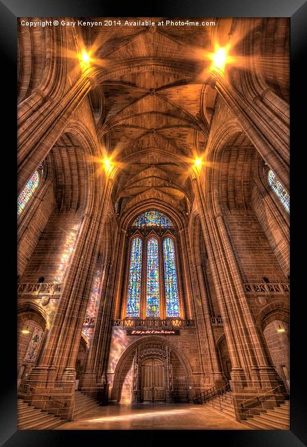   Liverpool Cathedral Interior Framed Print by Gary Kenyon