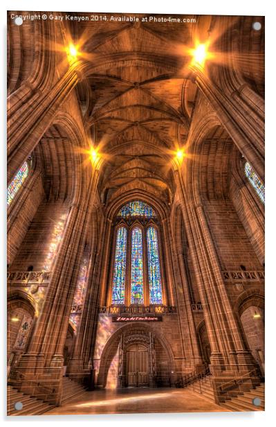   Liverpool Cathedral Interior Acrylic by Gary Kenyon