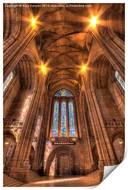   Liverpool Cathedral Interior Print by Gary Kenyon