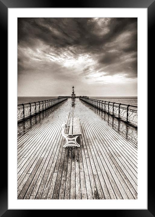 Penarth Pier 6 Black and White Framed Mounted Print by Steve Purnell