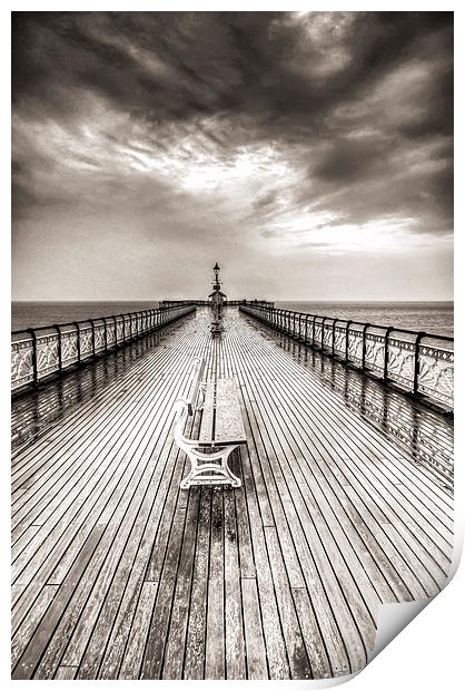 Penarth Pier 6 Black and White Print by Steve Purnell