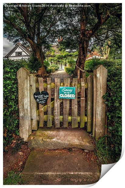 Tea Room Gate Print by Adrian Evans