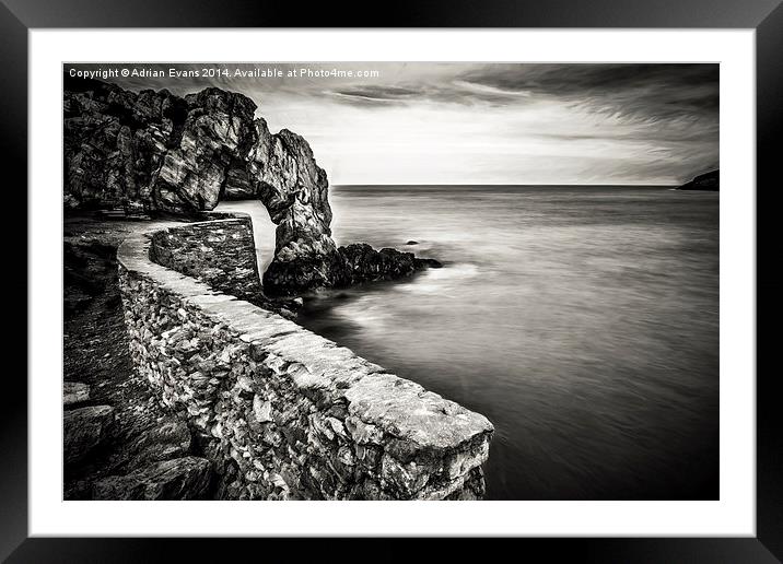 Porth Wen Arch Anglesey Framed Mounted Print by Adrian Evans