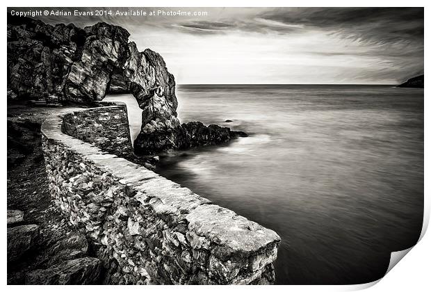 Porth Wen Arch Anglesey Print by Adrian Evans