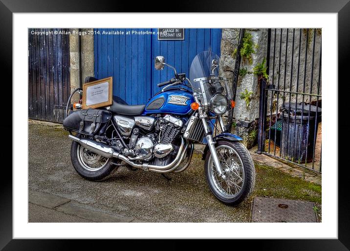  Motor Bike For Sale Framed Mounted Print by Allan Briggs