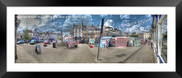  Knaresborough Market Square Framed Mounted Print by Allan Briggs