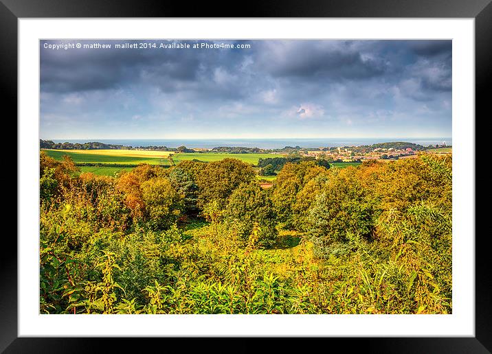  View over Weybourne in September Framed Mounted Print by matthew  mallett