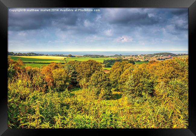  View over Weybourne in September Framed Print by matthew  mallett