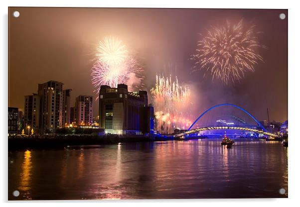  great north run celebrations Acrylic by Northeast Images