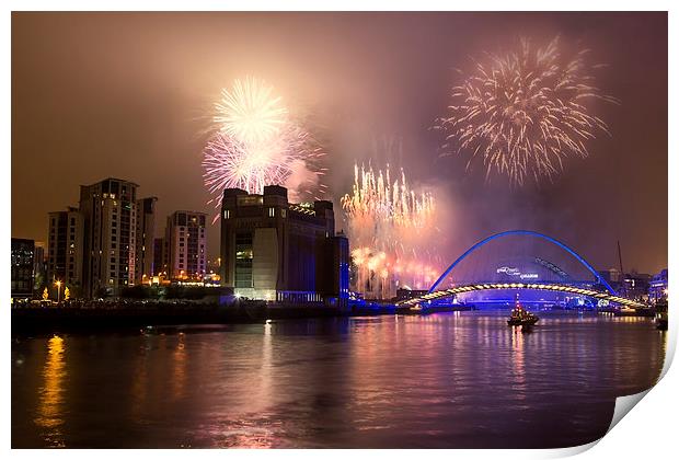  great north run celebrations Print by Northeast Images