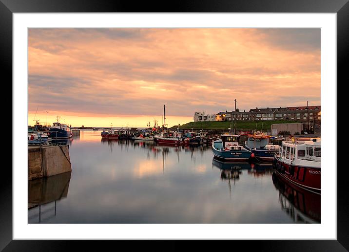  Seahouses Harbour Framed Mounted Print by Northeast Images