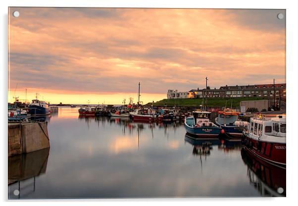  Seahouses Harbour Acrylic by Northeast Images