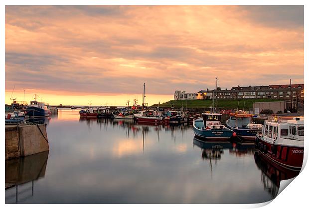  Seahouses Harbour Print by Northeast Images